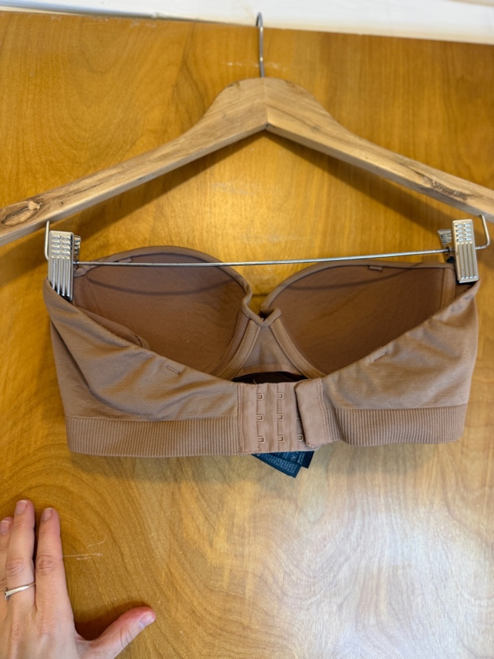 H&M Seamless Strapless Bandeau - Taupe Brown - Picture 3 of 3
